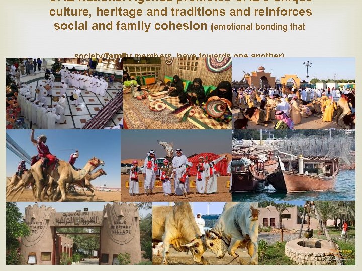 UAE National Agenda promotes UAE's unique culture, heritage and traditions and reinforces social and