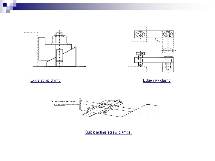 Edge strap clamp Edge jaw clamp Quick acting screw clamps. 
