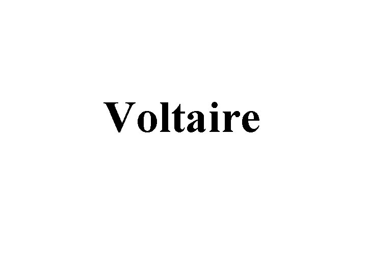 Voltaire 