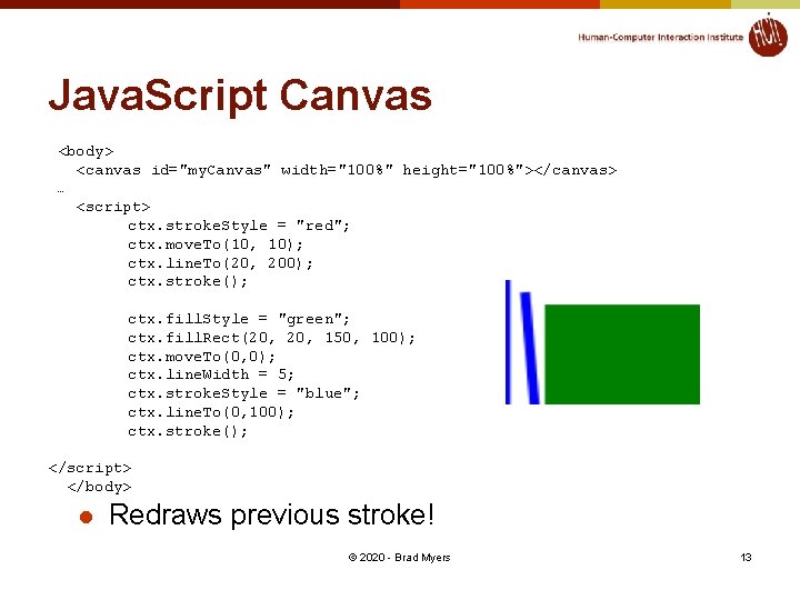Java. Script Canvas <body> <canvas id="my. Canvas" width="100%" height="100%"></canvas> … <script> ctx. stroke. Style