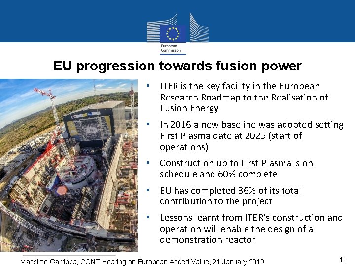 EU progression towards fusion power • ITER is the key facility in the European