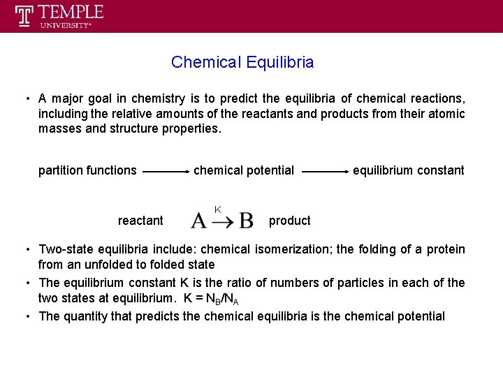Chemical Equilibria • A major goal in chemistry is to predict the equilibria of