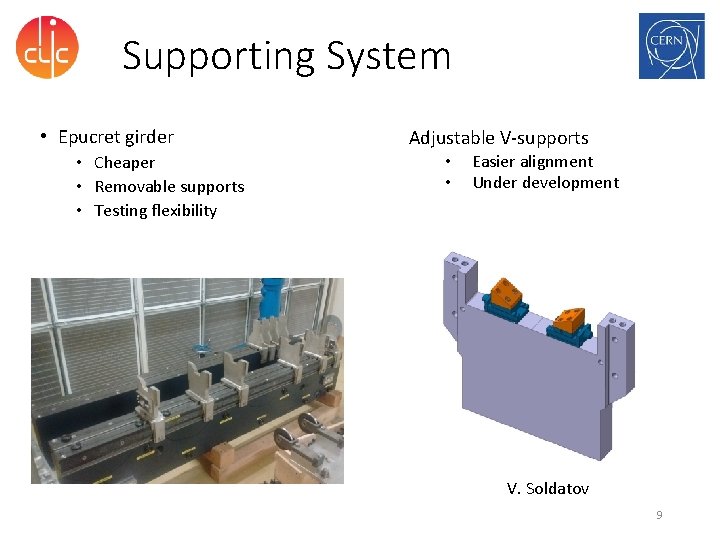 Supporting System • Epucret girder • Cheaper • Removable supports • Testing flexibility Adjustable