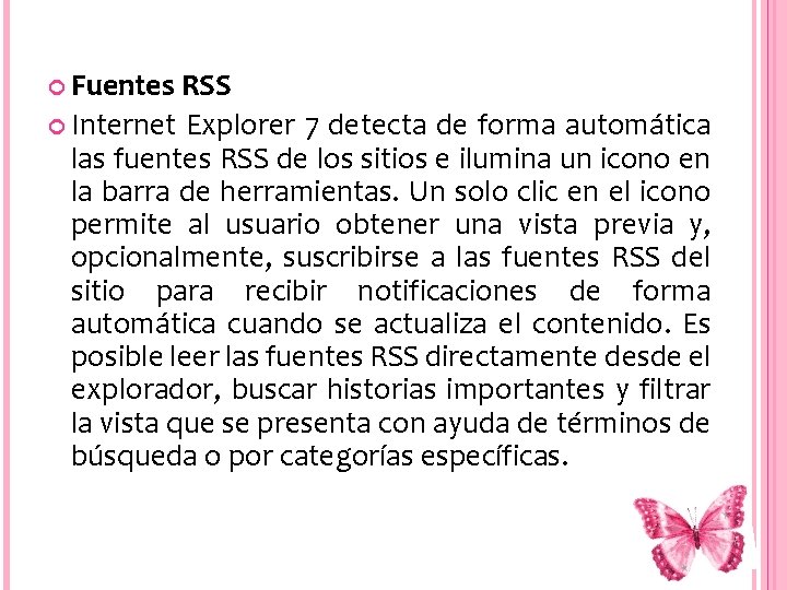  Fuentes RSS Internet Explorer 7 detecta de forma automática las fuentes RSS de