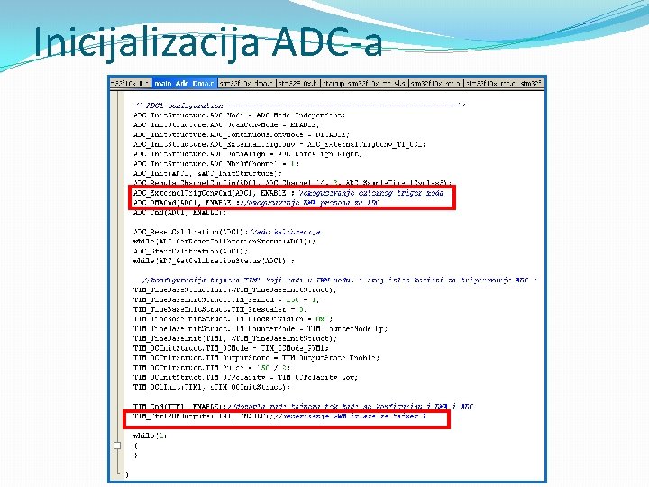 Inicijalizacija ADC-a 