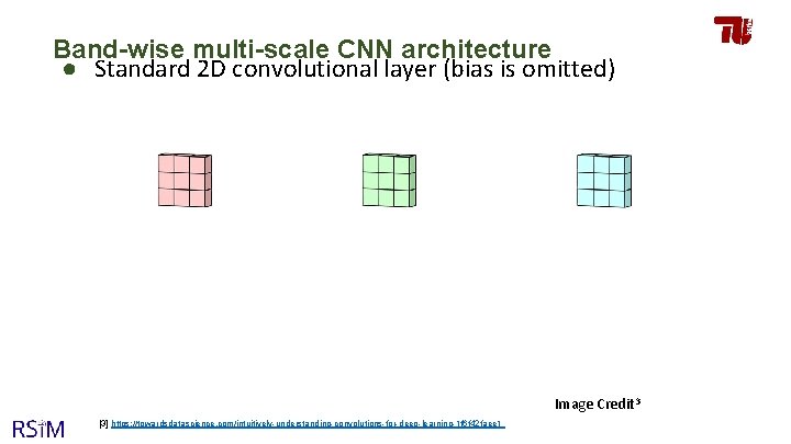 Band-wise multi-scale CNN architecture ● Standard 2 D convolutional layer (bias is omitted) Image