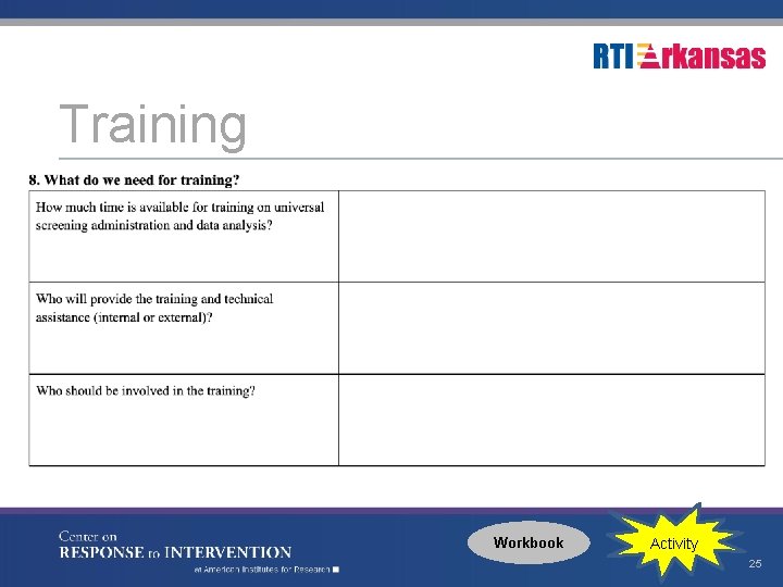 Training Workbook Activity 25 