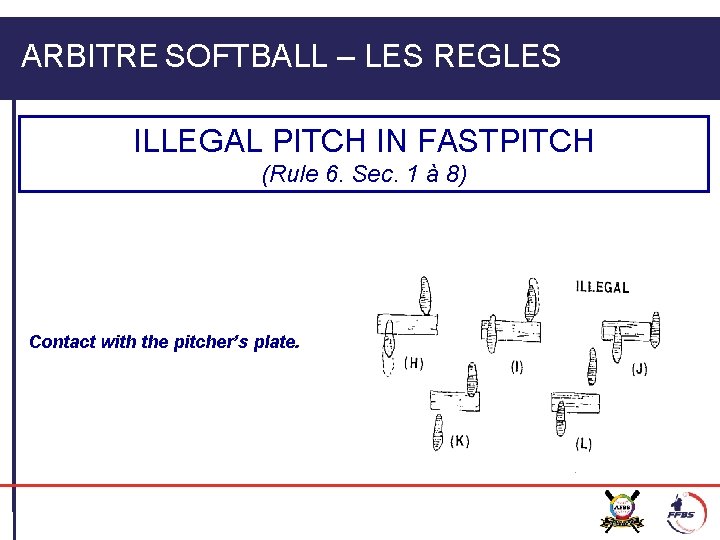 ARBITRE SOFTBALL – LES REGLES ILLEGAL PITCH IN FASTPITCH (Rule 6. Sec. 1 à