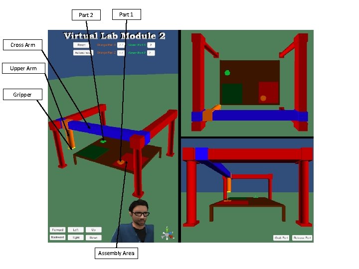 Part 2 Part 1 Cross Arm Upper Arm Gripper Assembly Area 