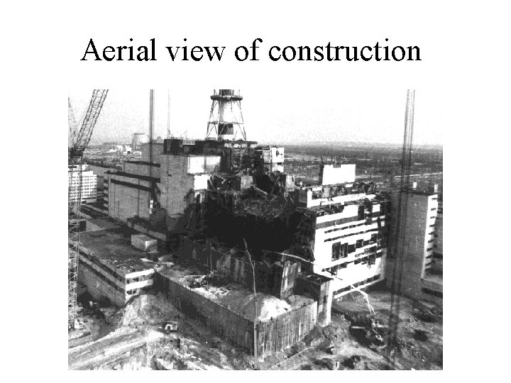 Aerial view of construction 