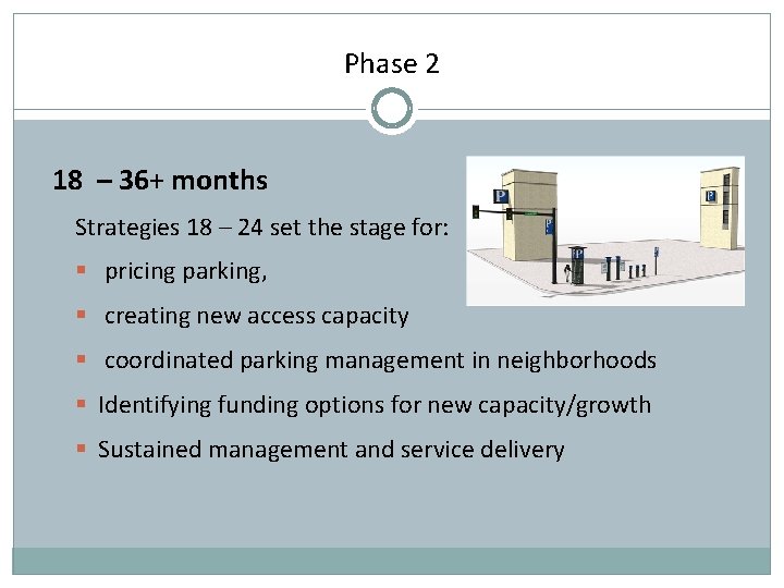 Phase 2 18 – 36+ months Strategies 18 – 24 set the stage for: