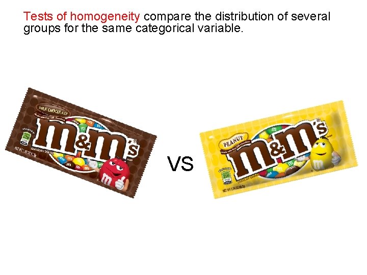 Tests of homogeneity compare the distribution of several groups for the same categorical variable.