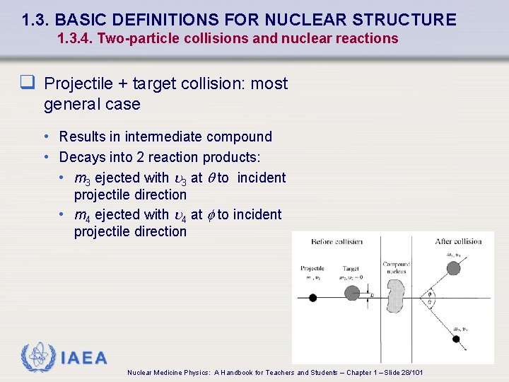 1. 3. BASIC DEFINITIONS FOR NUCLEAR STRUCTURE 1. 3. 4. Two-particle collisions and nuclear