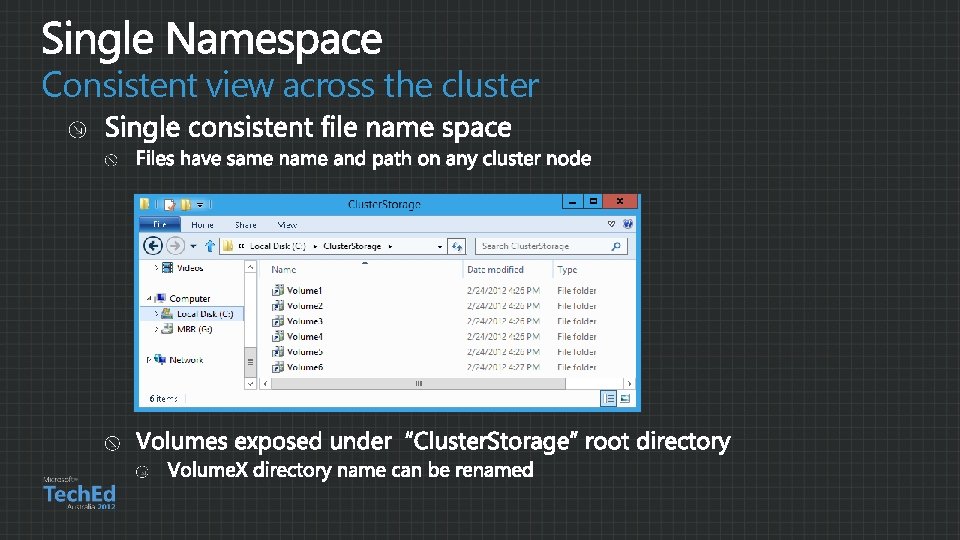 Consistent view across the cluster Consistent view across the cluster