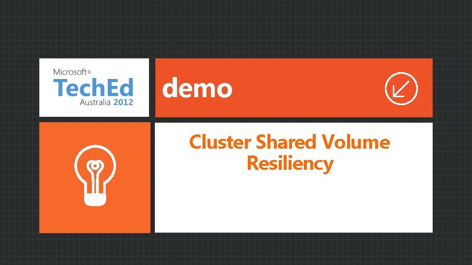 demo Cluster Shared Volume Resiliency demo Cluster Shared Volume Resiliency