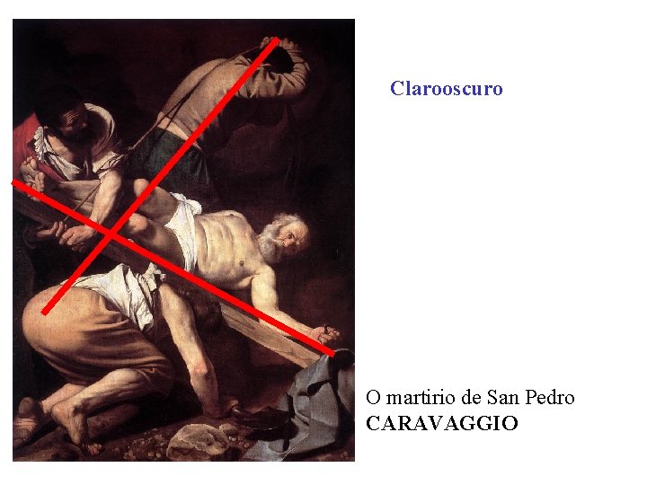Clarooscuro O martirio de San Pedro CARAVAGGIO 