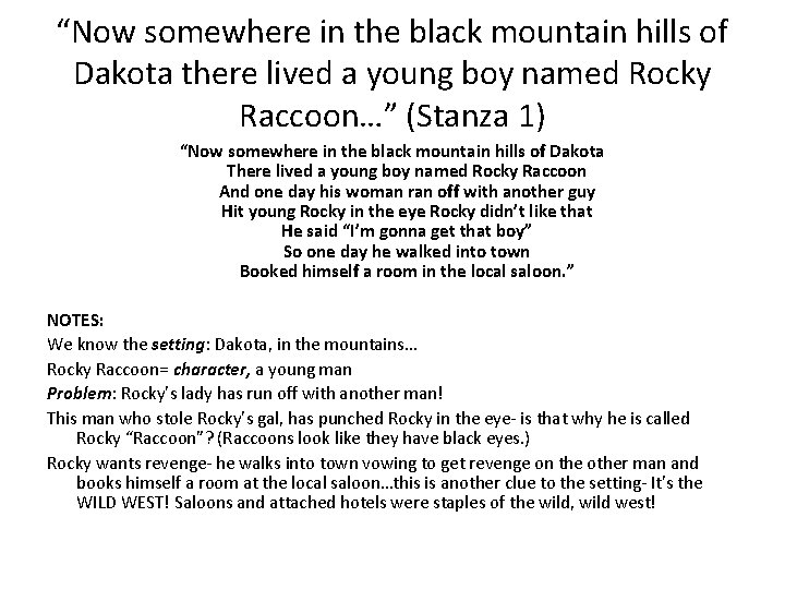 “Now somewhere in the black mountain hills of Dakota there lived a young boy