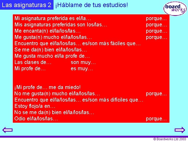 Las asignaturas 2 ¡Háblame de tus estudios! Mi asignatura preferida es el/la… Mis asignaturas
