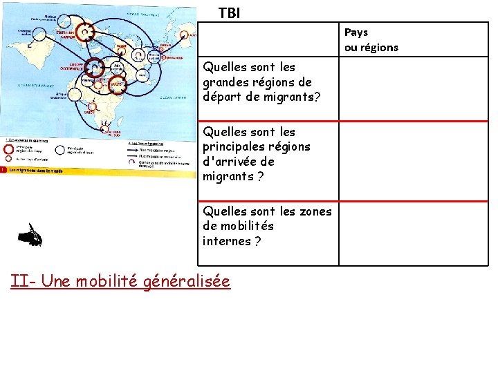 TBI Pays ou régions Quelles sont les grandes régions de départ de migrants? Quelles