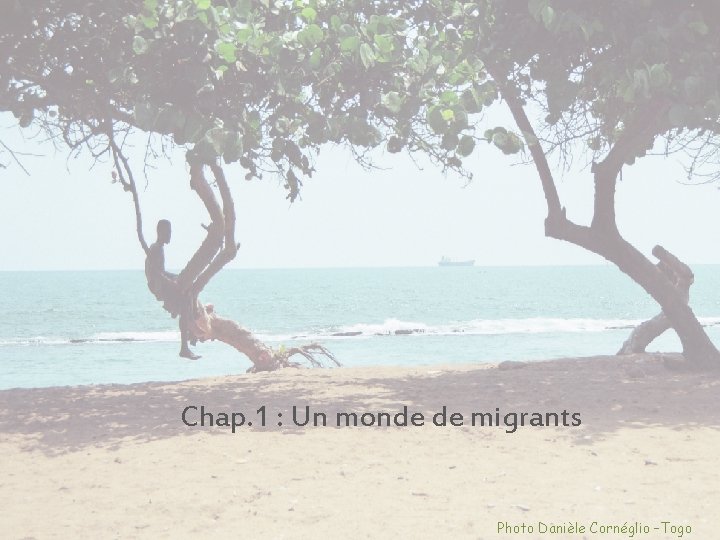 Chap. 1 : Un monde de migrants Photo Danièle Cornéglio –Togo 