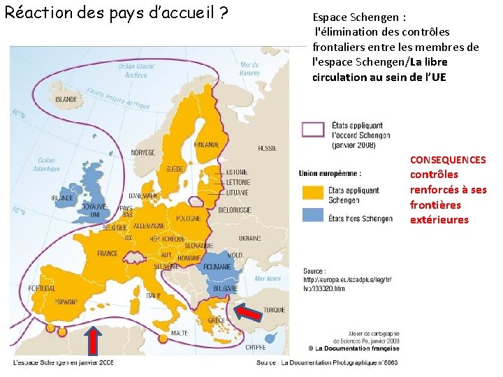 Réaction des pays d’accueil ? Espace Schengen : l'élimination des contrôles frontaliers entre les