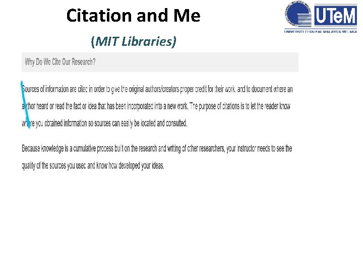 Citation and Me (MIT Libraries) 