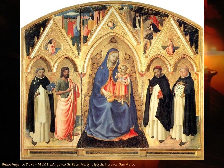 Beato Angelico (1395 – 1455) Fra Angelico, St. Peter Martyr triptych, Florence, San Marco