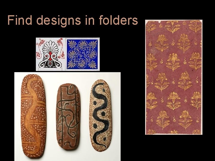 Find designs in folders 