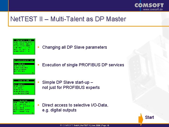 Net. TEST II – Multi-Talent as DP Master § Changing all DP Slave parameters