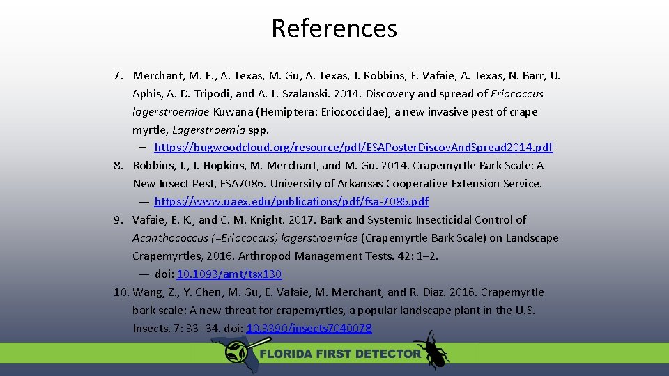 References 7. Merchant, M. E. , A. Texas, M. Gu, A. Texas, J. Robbins,