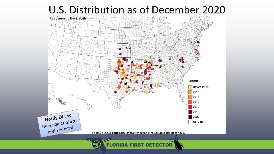 U. S. Distribution as of December 2020 I so P D y f i