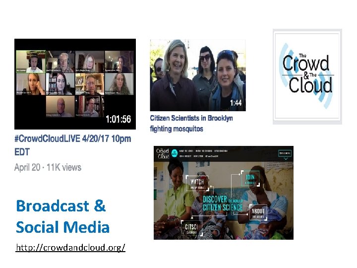 Broadcast & Social Media http: //crowdandcloud. org/ 