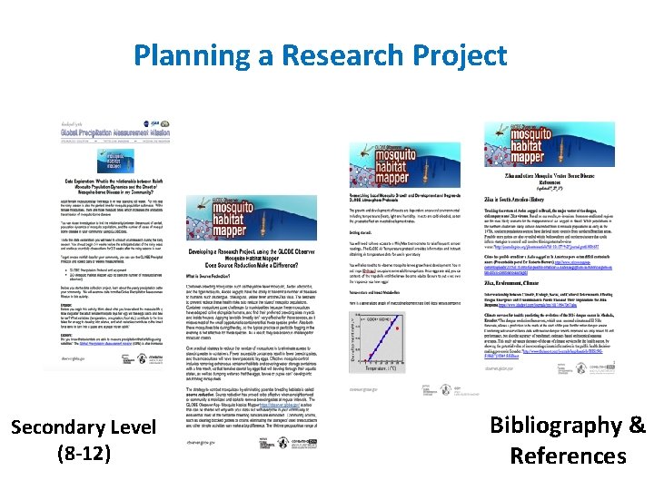 Planning a Research Project Secondary Level (8 -12) Bibliography & References 