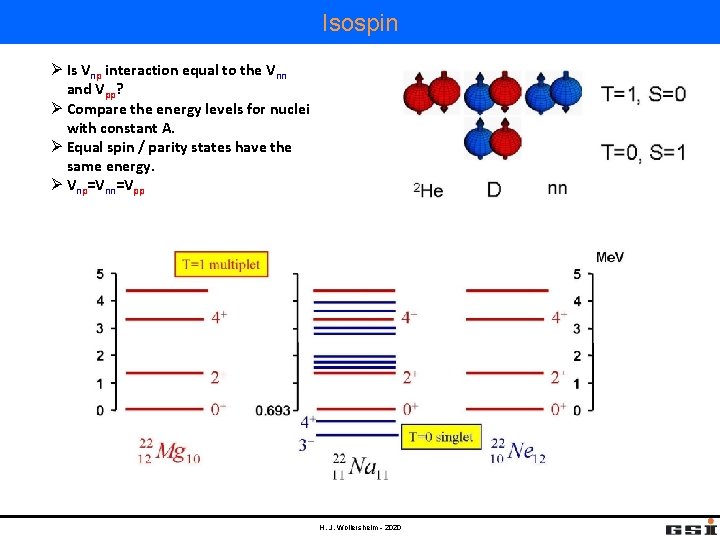 Isospin Ø Is Vnp interaction equal to the Vnn and Vpp? Ø Compare the