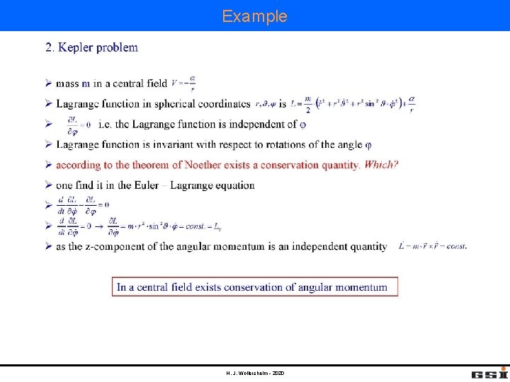 Example H. J. Wollersheim - 2020 
