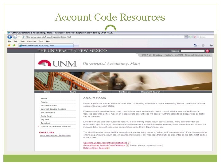 Account Code Resources 