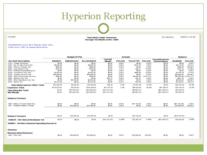 Hyperion Reporting 