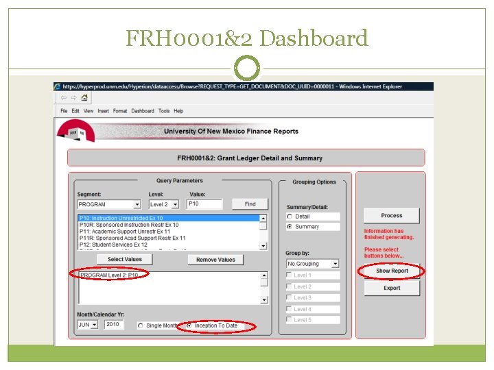 FRH 0001&2 Dashboard 