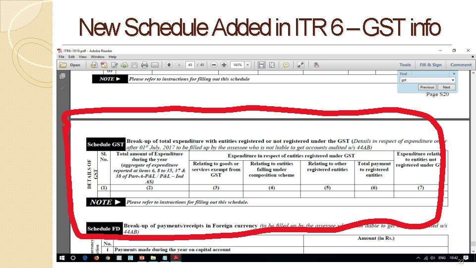 New Schedule Added in ITR 6 – GST info 24 33 