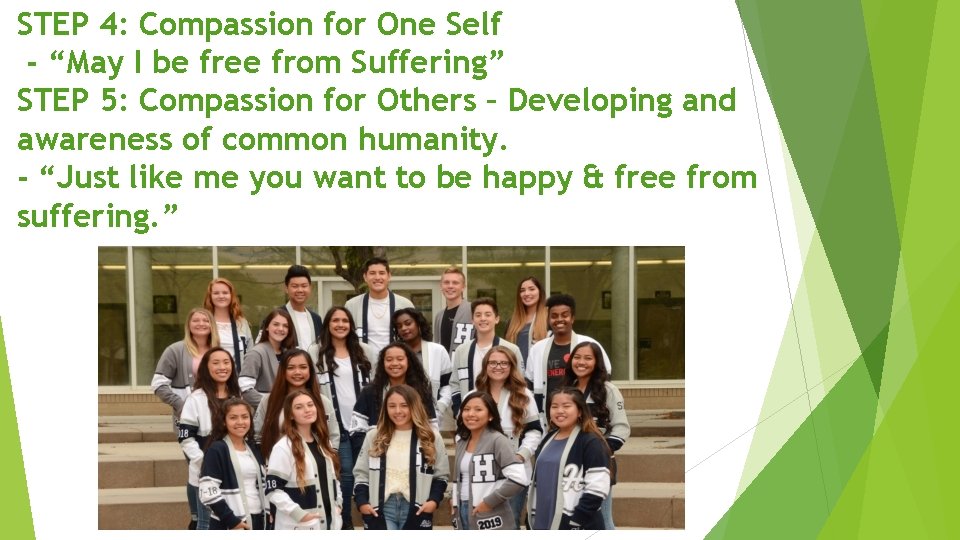 STEP 4: Compassion for One Self - “May I be free from Suffering” STEP