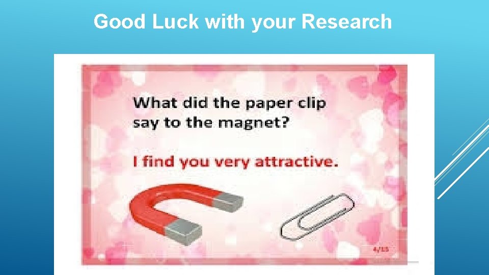 Good Luck with your Research 
