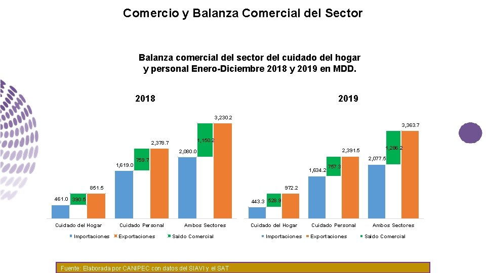 Comercio y Balanza Comercial del Sector Balanza comercial del sector del cuidado del hogar