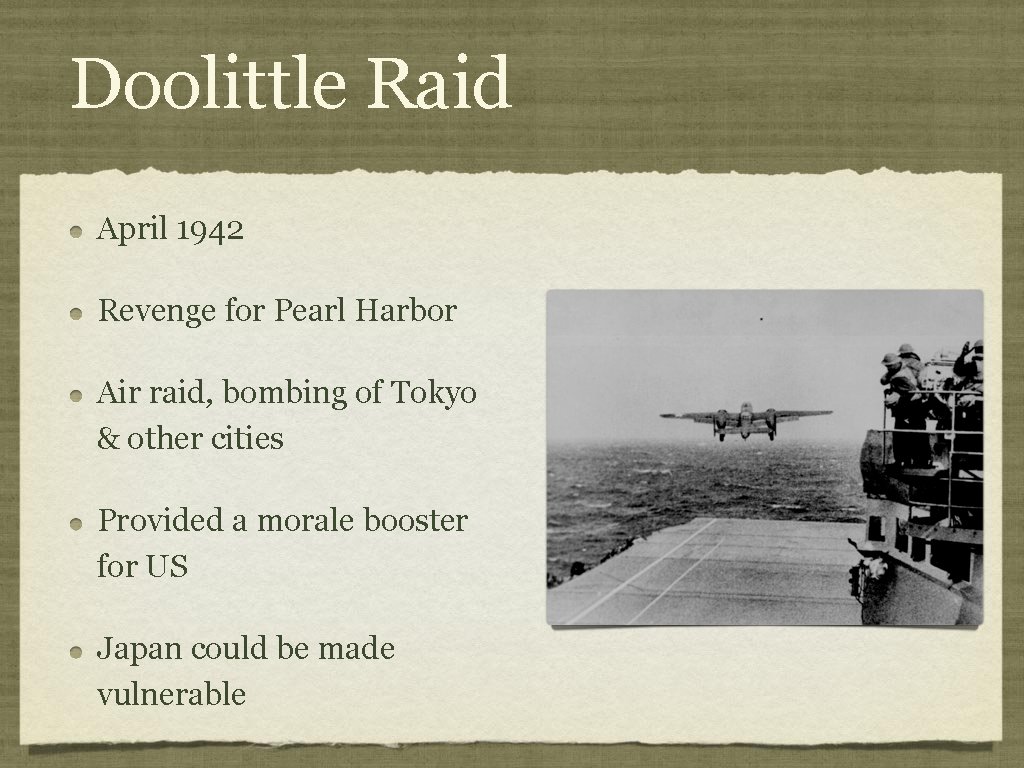 Doolittle Raid April 1942 Revenge for Pearl Harbor Air raid, bombing of Tokyo &