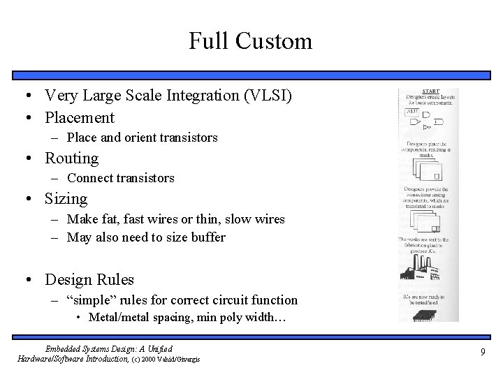 Full Custom • Very Large Scale Integration (VLSI) • Placement – Place and orient