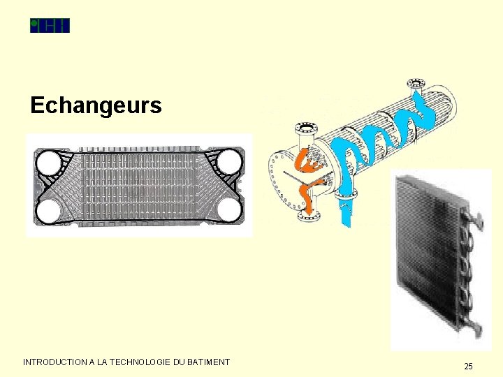 Echangeurs INTRODUCTION A LA TECHNOLOGIE DU BATIMENT 25 