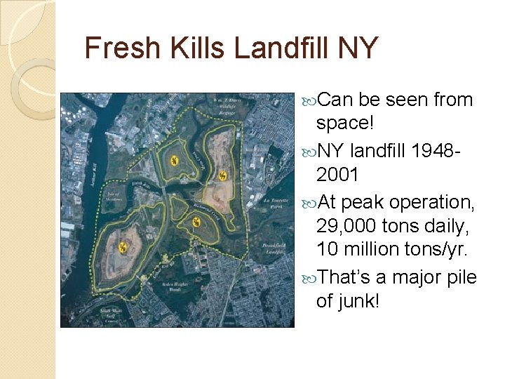 Please pass back the handout Landfills and