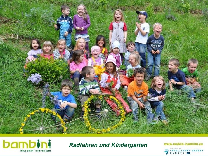 Radfahren und Kindergarten 