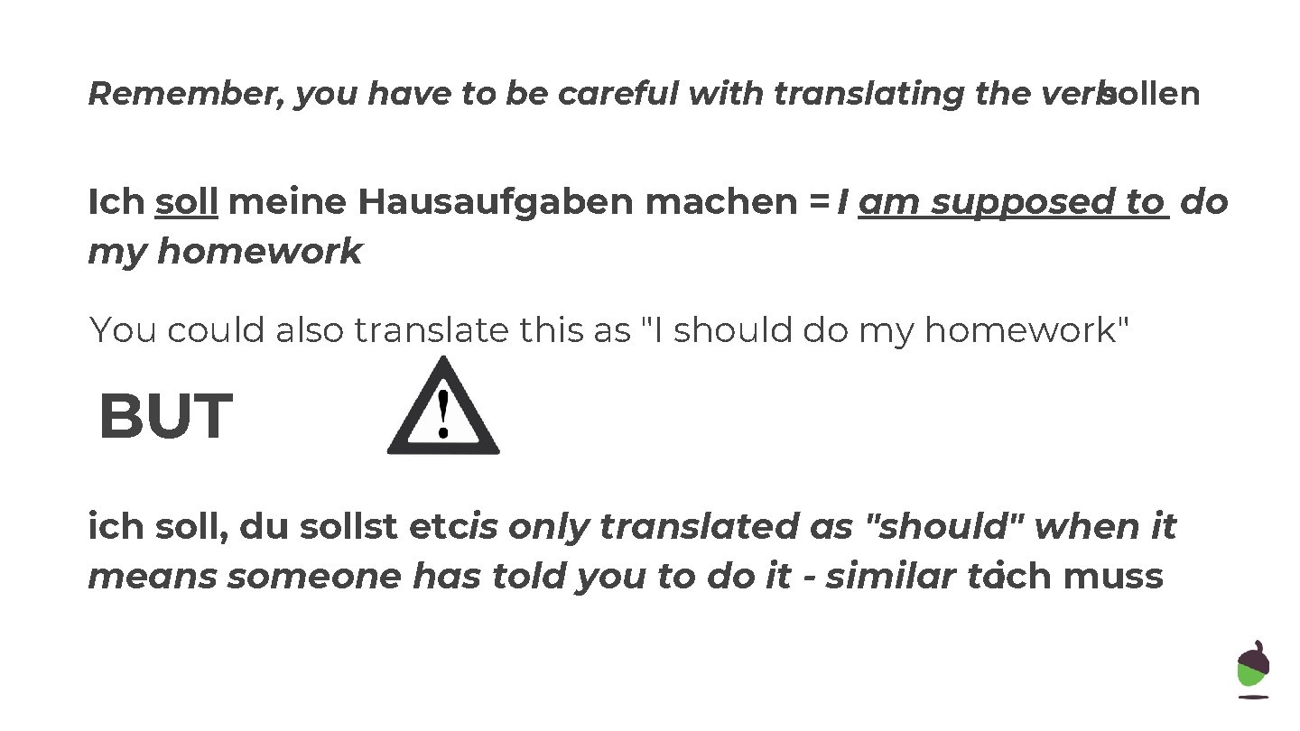 German Talk about wants vs responsibilities Further practice