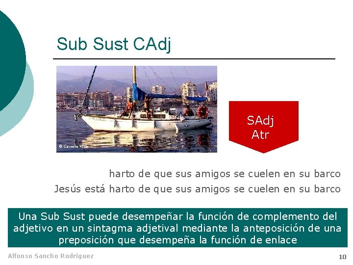Sub Sust CAdj Sub CAdj Sust Atr © Carmelo Milla harto de que sus Sub Sust CAdj Sub CAdj Sust Atr © Carmelo Milla harto de que sus