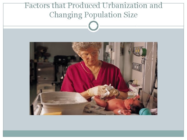 Factors that Produced Urbanization and Changing Population Size 